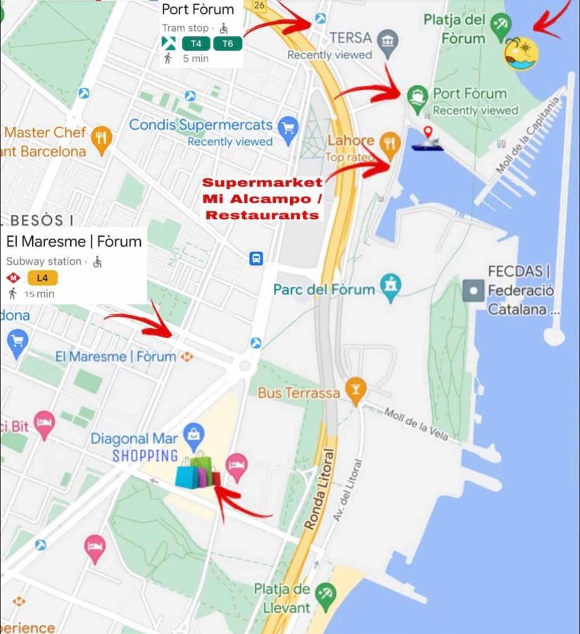 Yacht Hotel Barcelona 圣阿德里安-德贝索斯 外观 照片